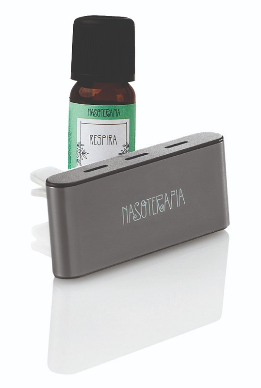 NASOTERAPIA DIFFUSORE AUTO GRIGIO CON SINERGIA RESPIRA 5ML