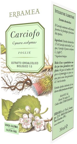 Carciofo FOGLIE ESTRATTO IDROALCOLICO BIOLOGICO 50 ml