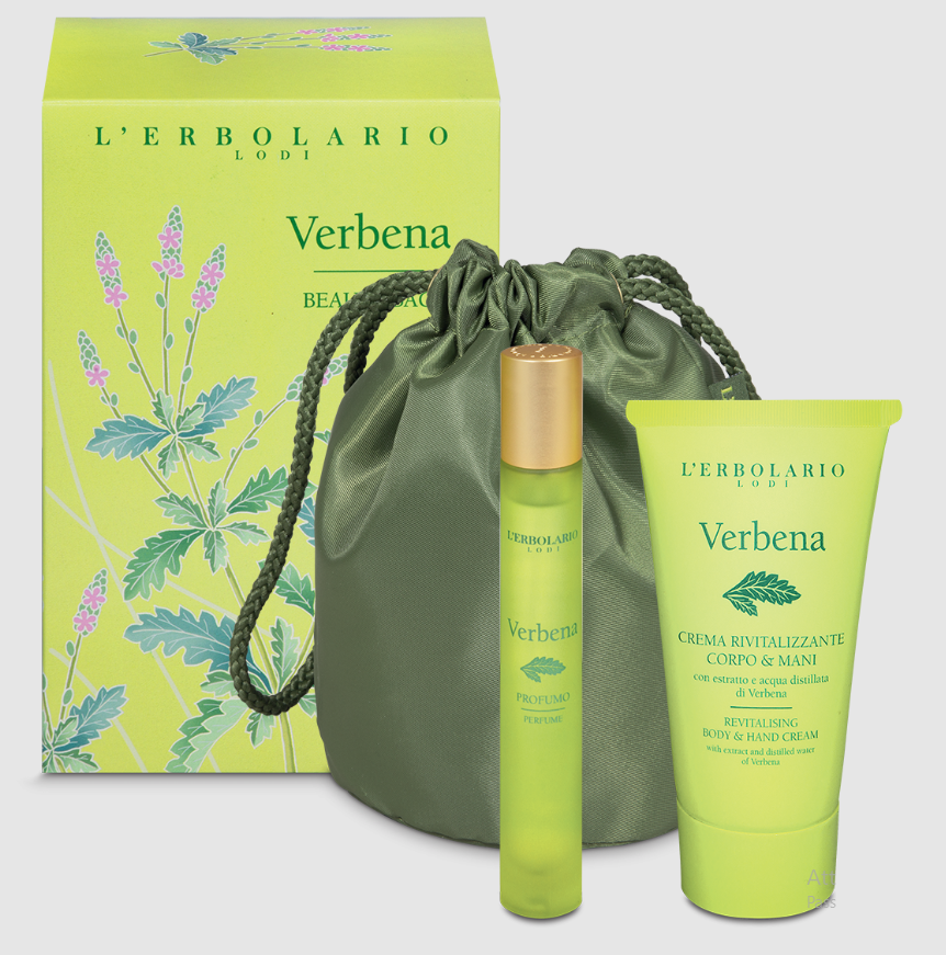 Verbena Beauty Bag: Crema Rivitalizzante Corpo & Mani 75 ml e Profumo 15 ml