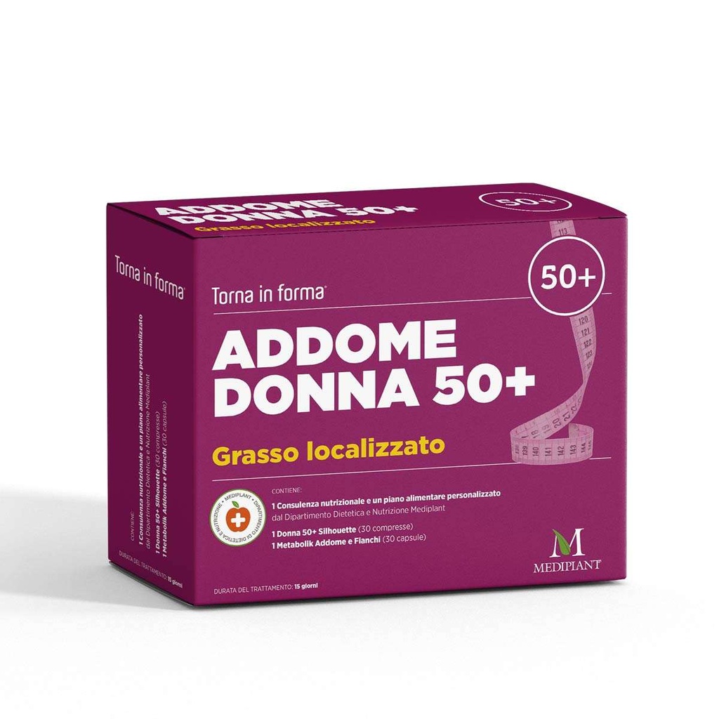 ADDOME DONNA 50+ GRASSO LOCALIZZATO 1 Metabolik Addome e Fianchi + 1 Donna 50+ Silhouette