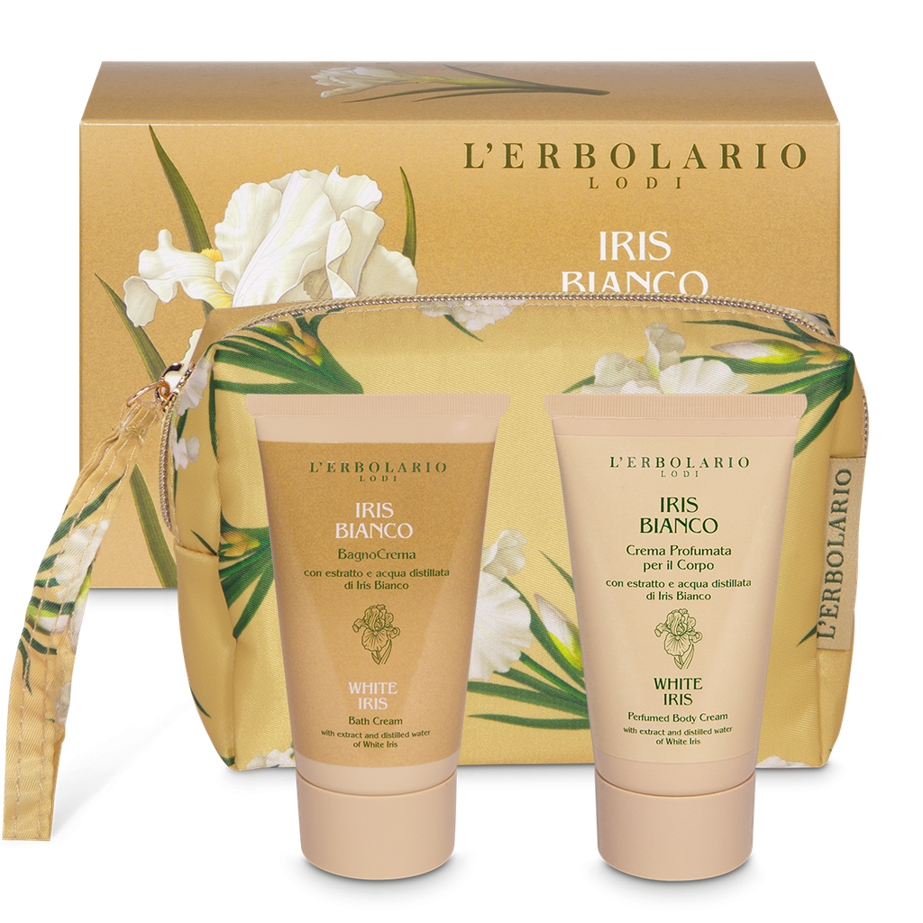 Iris Bianco Beauty Pochette Bocciolo: BagnoCrema 75 ml e Crema Profumata per il Corpo 75 ml