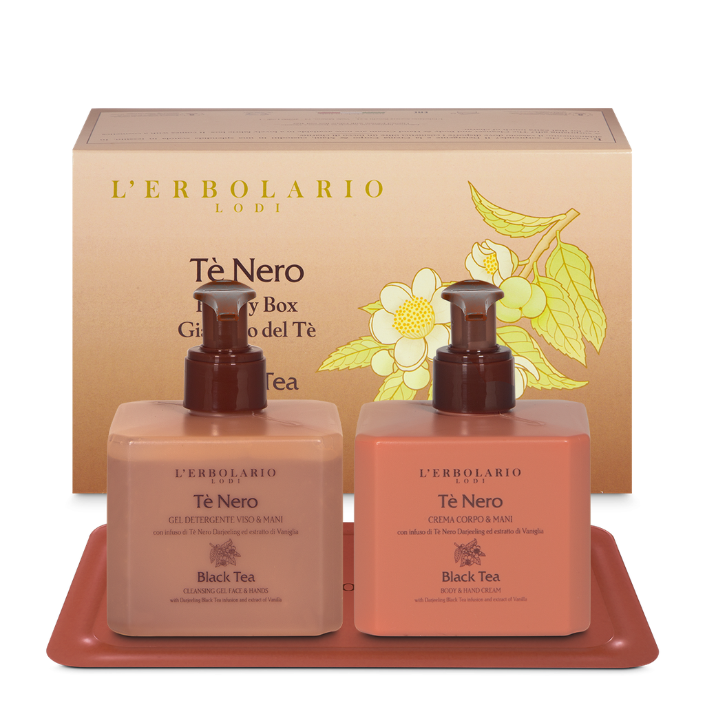 Tè Nero Beauty Box Giardino del Tè: Gel Detergente Viso & Mani 270 ml e Crema Corpo & Mani 250 ml