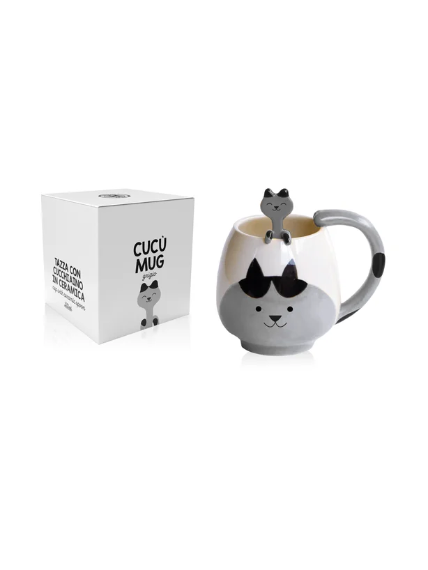 HIMALAYA HANDY MUG CUCU' CAT GRIGIO 370ML