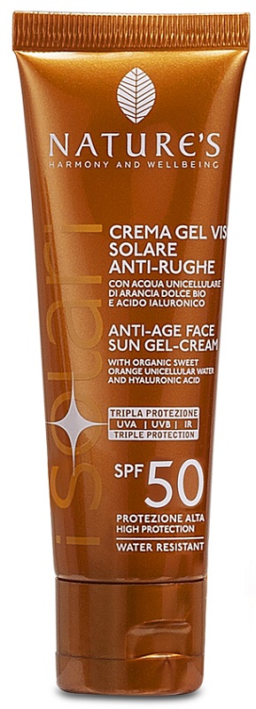 SOLARI NATURE'S CREMA GEL VISO SOLARE ANTI-RUGHE SPF50 50ML