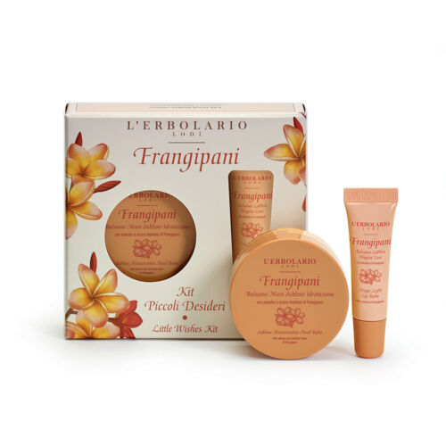 Frangipani Kit Piccoli Desideri: Balsamo Labbra Magica Luce 10ml e Balsamo Mani 40ml - Edizione limitata