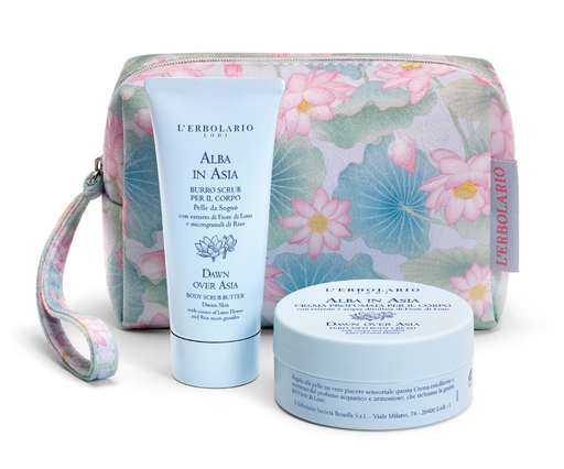 [987658921] Alba in Asia Beauty Pochette Pelle da Sogno: Burro Scrub per il Corpo 50 ml e Crema Profumata per il Corpo 75 ml