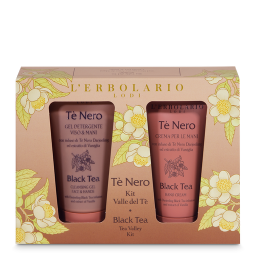 [989869033] Tè Nero Kit Valle del Tè: Gel Detergente Viso & Mani 75 ml e Crema per le Mani 50 ml