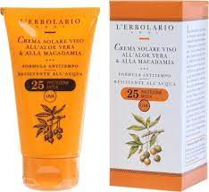 [937415661] Crema solare viso con Aloe Vera & Macadamia SPF25 75 ml